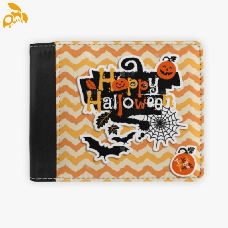 Free delivery. Top designers customize round beige, white and black wallets for students