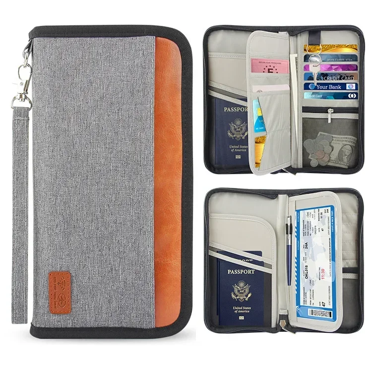 Travel Wallet Family Passport Holder ID Card Case Document Bag Organizer Travel Accessories Multifunction Purse Cardholder