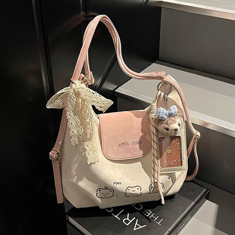 Women's bag 2025 new cute and stylish niche fashion simple commuting texture versatile single shoulder backpack