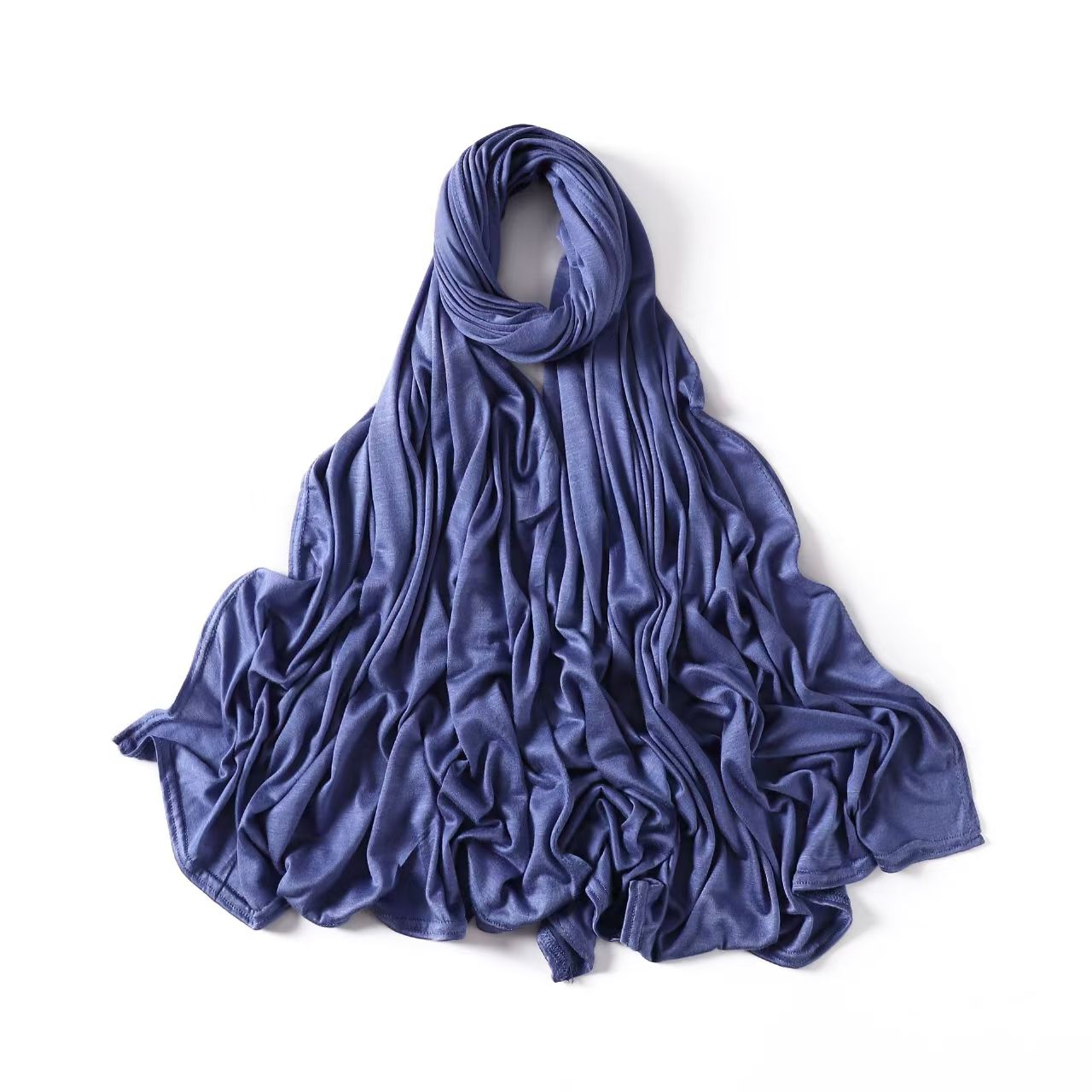 T753 solid color modal long scarf curled mercerized cotton single color headscarf hijab scarf
