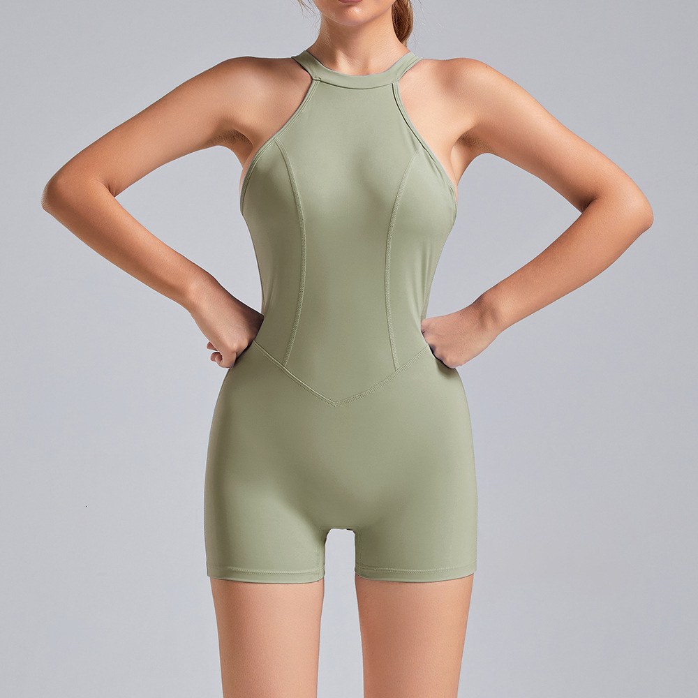 New one-piece suit, peach hip jumpsuit, running and fitness sportswear, seamless yoga jumpsuit