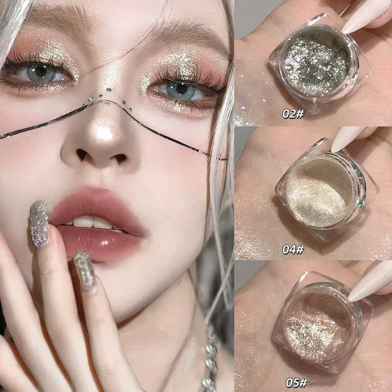 Diamond Purple Liquid Gel Eyeshadow Pearl Glitter Body Highlighter Sequins Monochrome Shimmer Brighten High Gloss Quick DryingXJ250520