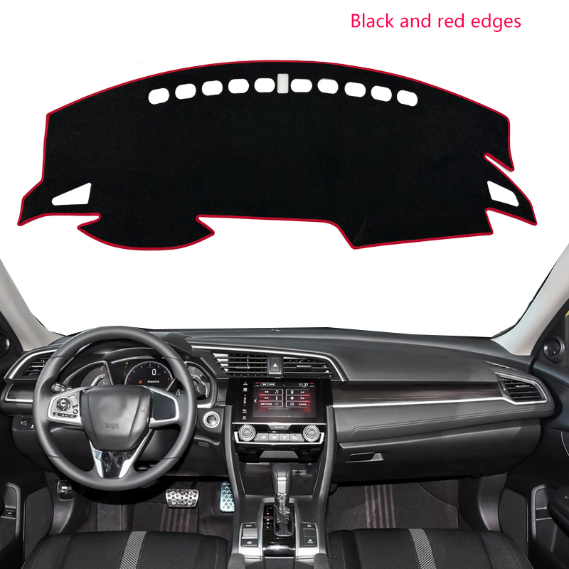 For Civic 2017-2021 Dashboard Sunshade Cover, Front Windshield UV Protection, Polyester Fiber Material, Heat Blocking Sun Visor Pad, Car Interior Acce