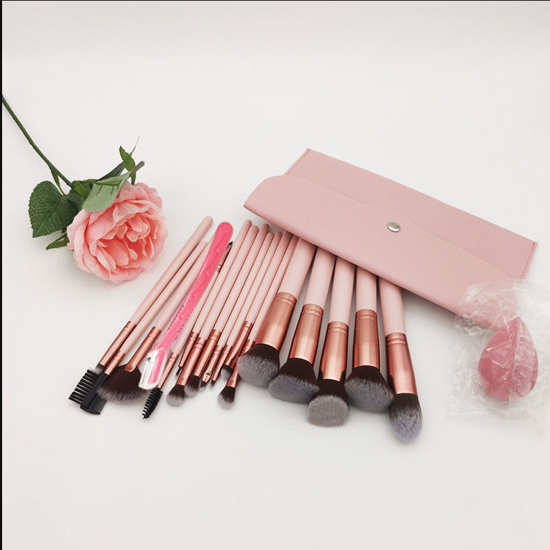 16 Pcs Makeup Brush Set with Eyebrow Razor Premium Synthetic Foundation Powder Concealers Eyeshadow Blush Makeup Brushes Soft Hair Make up Brushes Kit