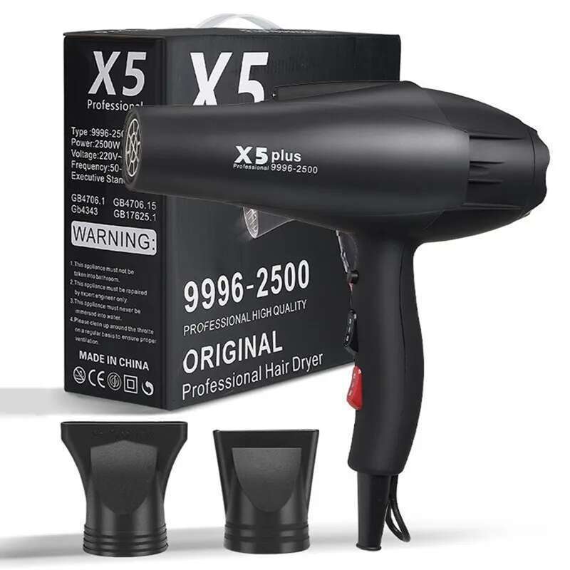 X5/X6 Plus New Negative Ion 2400W High Power Strong Wind Speed Drier Home Electric Hair Dryer Gift Box Packaging