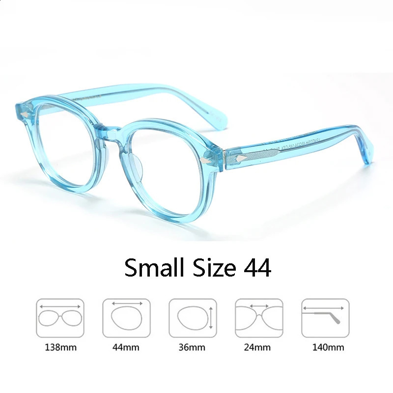 Mens Spectacle Frame Johnny Depp Lemtosh Style Glasses Transparent Lens Computer Male Round Vintage Eyeglasses 250515