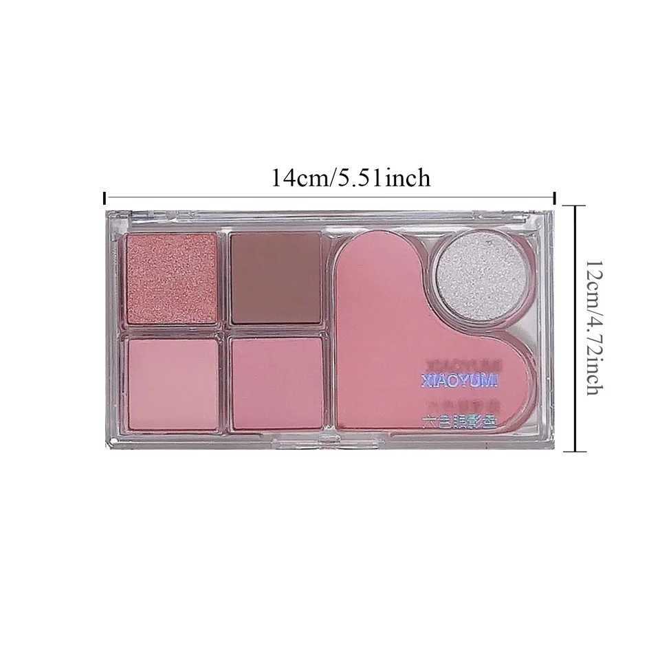 Six-color eyeshadow palette soft and delicate pearlescent matte earth-tone eyeshadowXJ250520