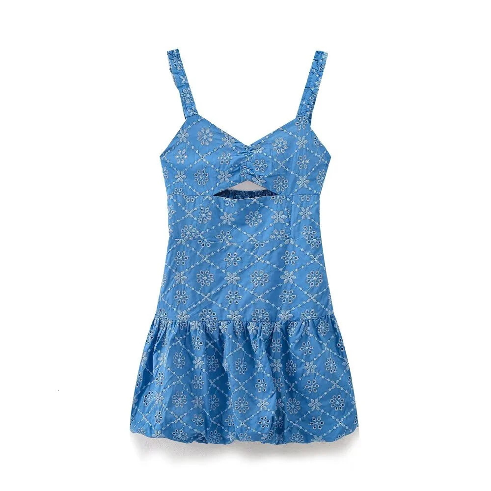 womens casual and elegant European American style n retro hollow y mini dress 250520