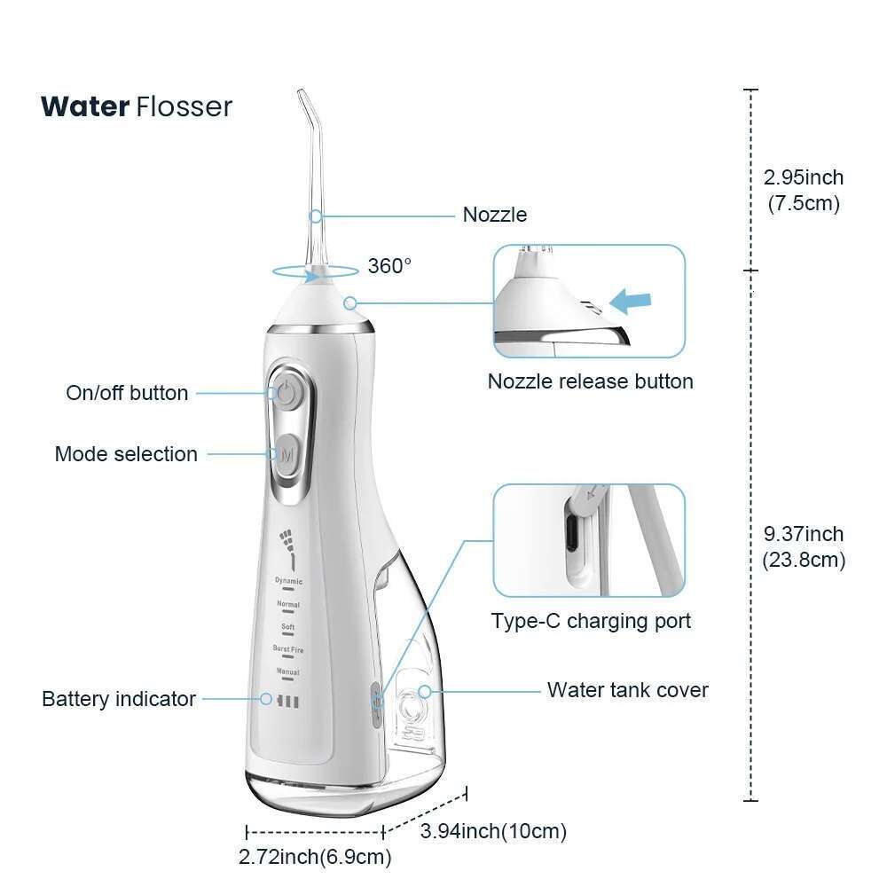Household electric arterial irrigation convenient beauty device, water flosser, dental calculus irrigator, oral c