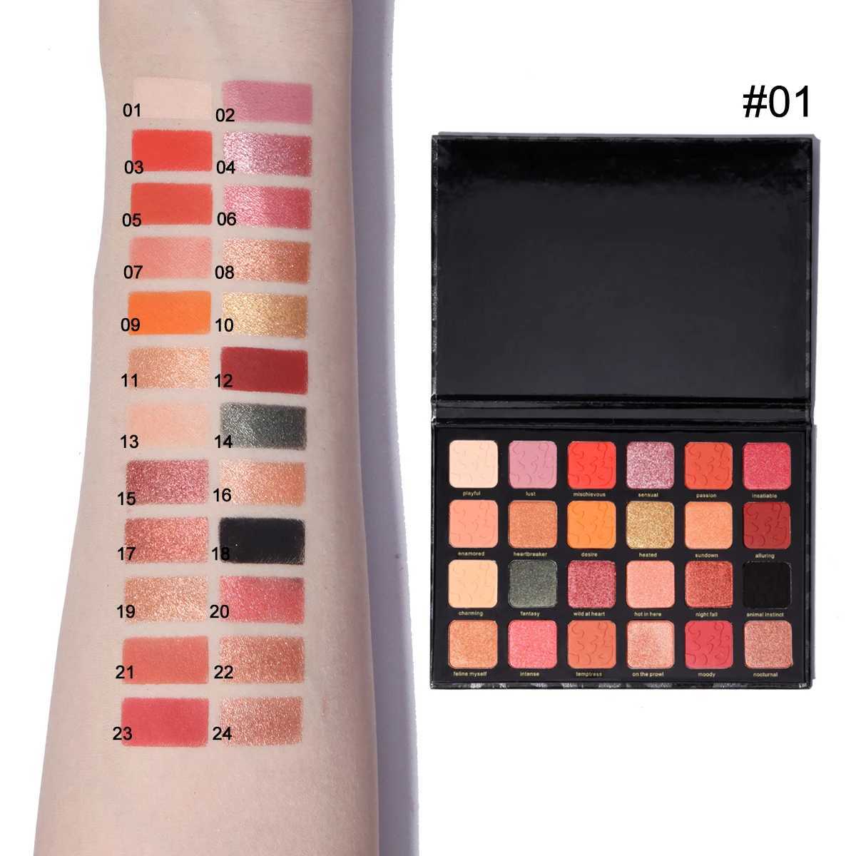 24 Color Matte Eyeshadow Palette Glitter Eye Shadow Cool and Warm Color Palettes Make Up Pallet Shimmer Fashion Women Beauty EyeXJ250520