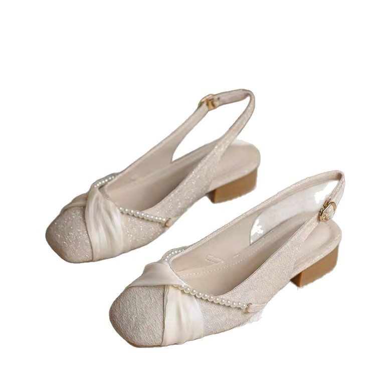 Free shipping Designer Women's Summer 2025 new two-wear thick-heeled sandals are fashionable and versatile, with a one-strap strap and a comforta