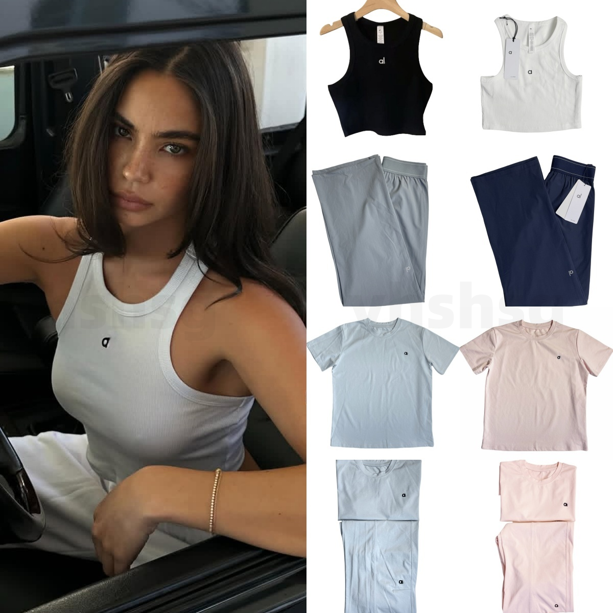 2025 Designer Yoga Pants Womens High-Waist Full-length Straight-Leg Trouser Jogger Sweatpants Comfortable alosetly women clothes suit shirt sweatshirt