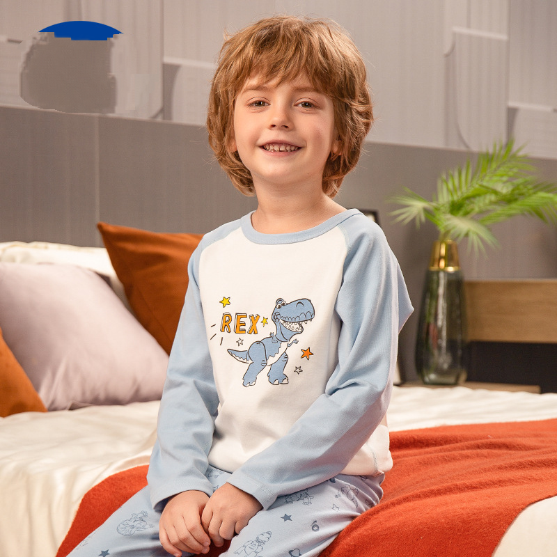 DISNEY boys designer clothes baby clothes designer baby clothes Children's pure cotton pajamas set of home clothes.