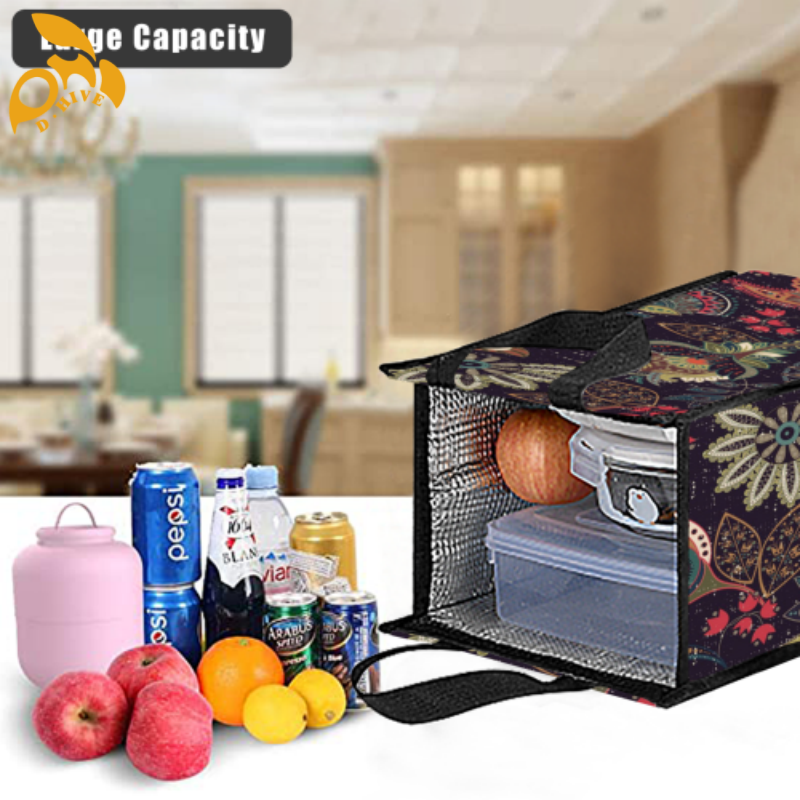 Free delivery of lightweight, high-quality insulated lunch bags in beige, black custom-made by top designers for sadults.