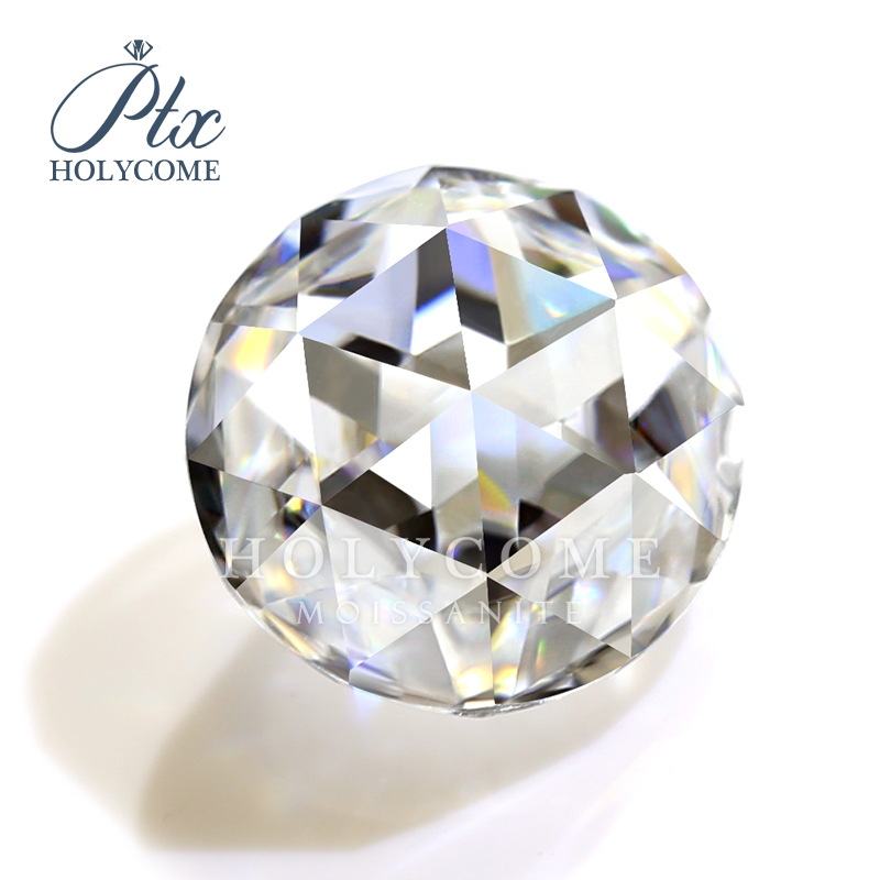 Moissanite Double Sides Rose Cut Pass Diamond Tester Round White D Color VVS1 Loose Beads Rings Charms Earrings GRA Certificate