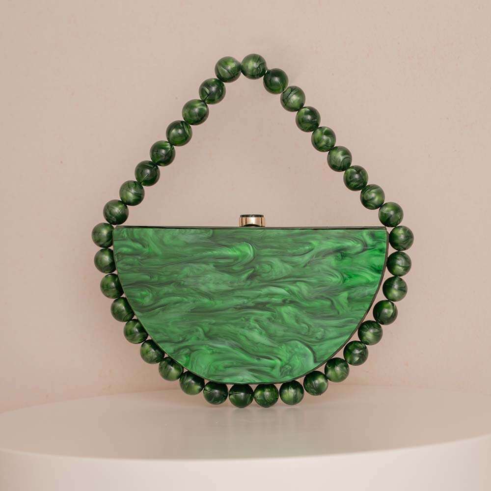 New pearl leopard print acrylic tortoiseshell color, simple square dinner bag, hand-held bag for women