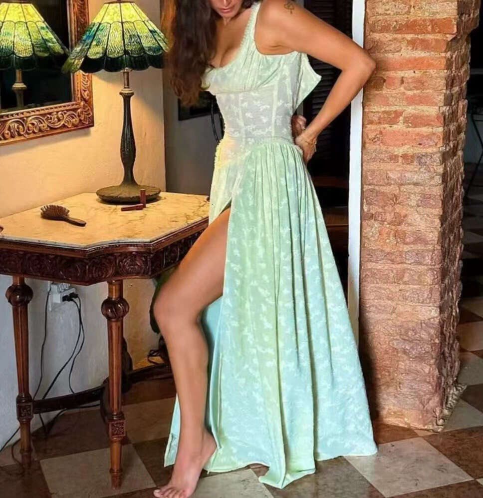 White Dress Black Dress Festival Vestido Ins Style Hot Selling New Sexy Fashion Suspender Backless Dress with Height Trimming and Slit Long Skirt Now 