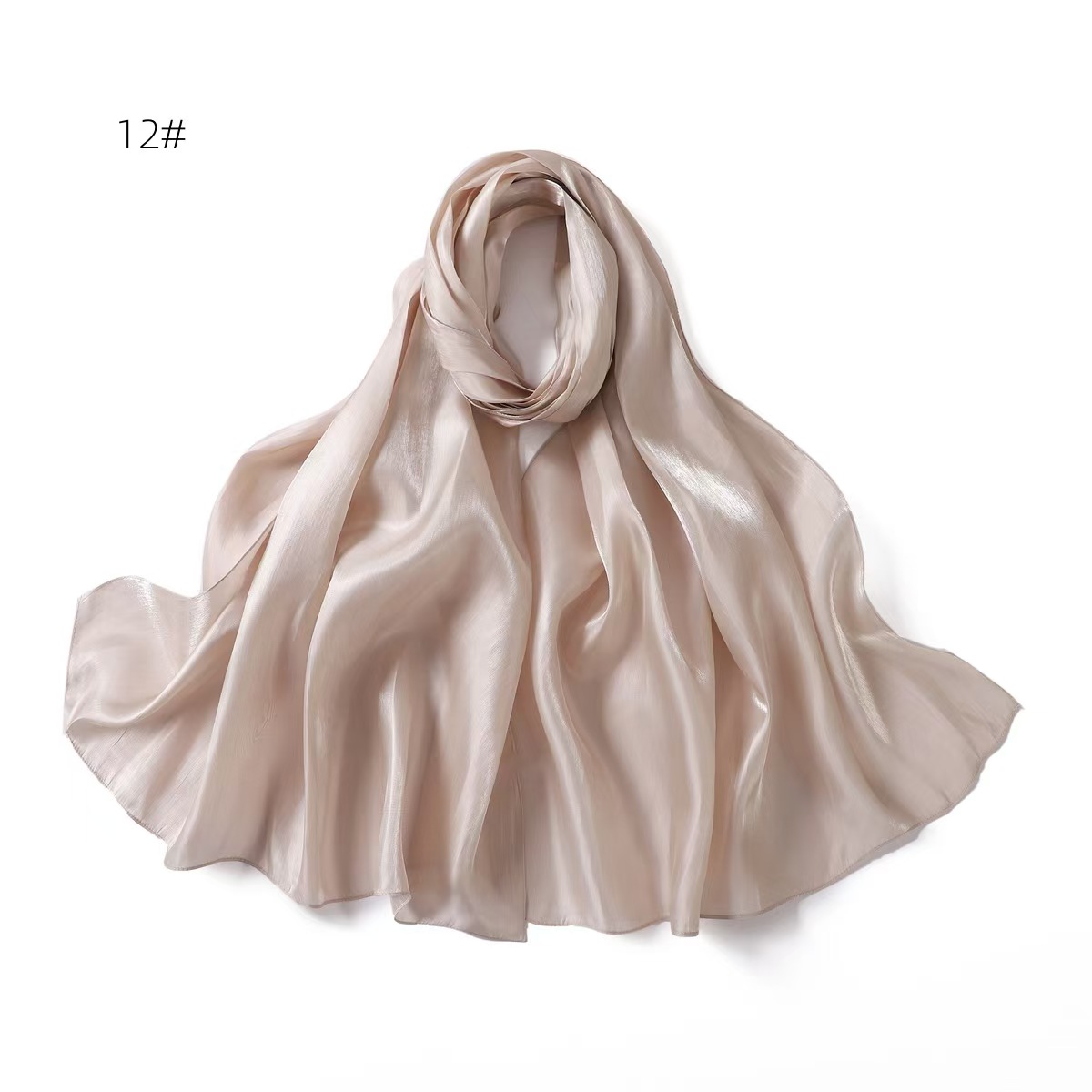 T760 scarf headscarf island forging solid color gauze scarf satin scarf female long scarf sunscreen shawl thin
