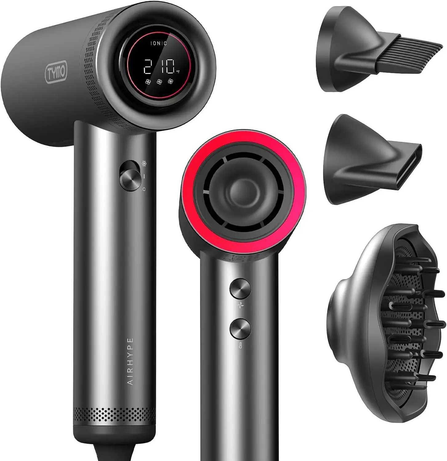 Hair Dryer with Diffuser for Curly Hair1500W Professional High Speed Ionic Blow Dryer with Comb4 Temps 3 Speeds with 8 Ft Cord z250520