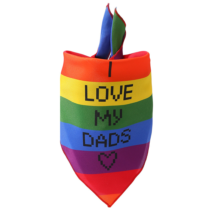 New Rainbow Stripe Pet Bandana for Small to Medium Cats and Dogs LGBT