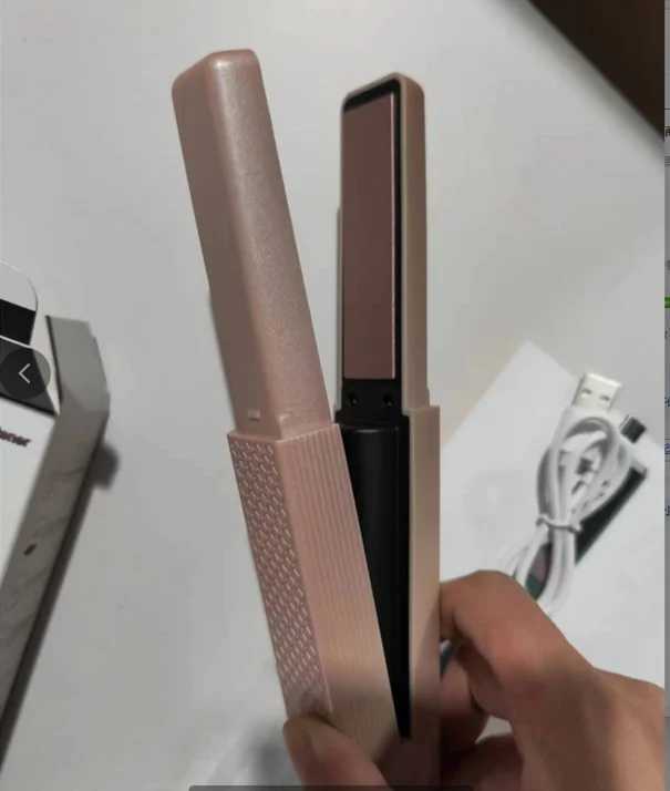 Hair Straightener Cordless USB Hair Straightener Mini Ceramics Hair Curler 3 Constant Temperature Portable Flat Iron For Travel W250610