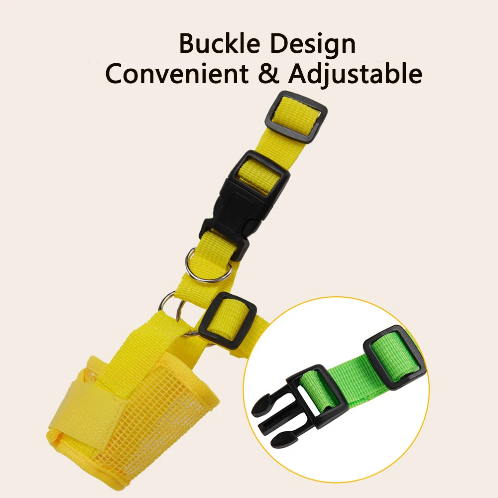 Adjustable Muzzle for Small Medium Large Dogs Summer Mesh Breathable Dog Mouth Cover Anti-bite Anti-bark Pet Supplies
