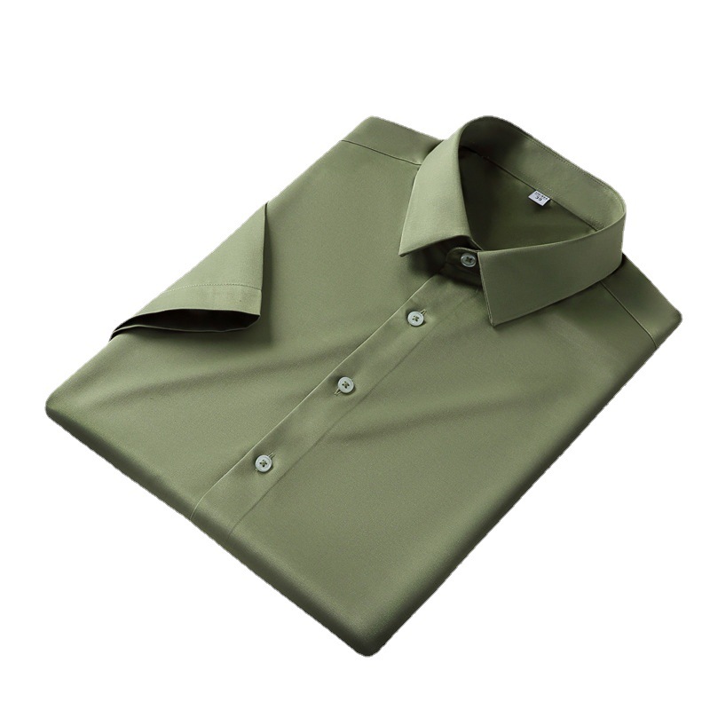 H707 Men's solid color breathable casual slim fit business shirt