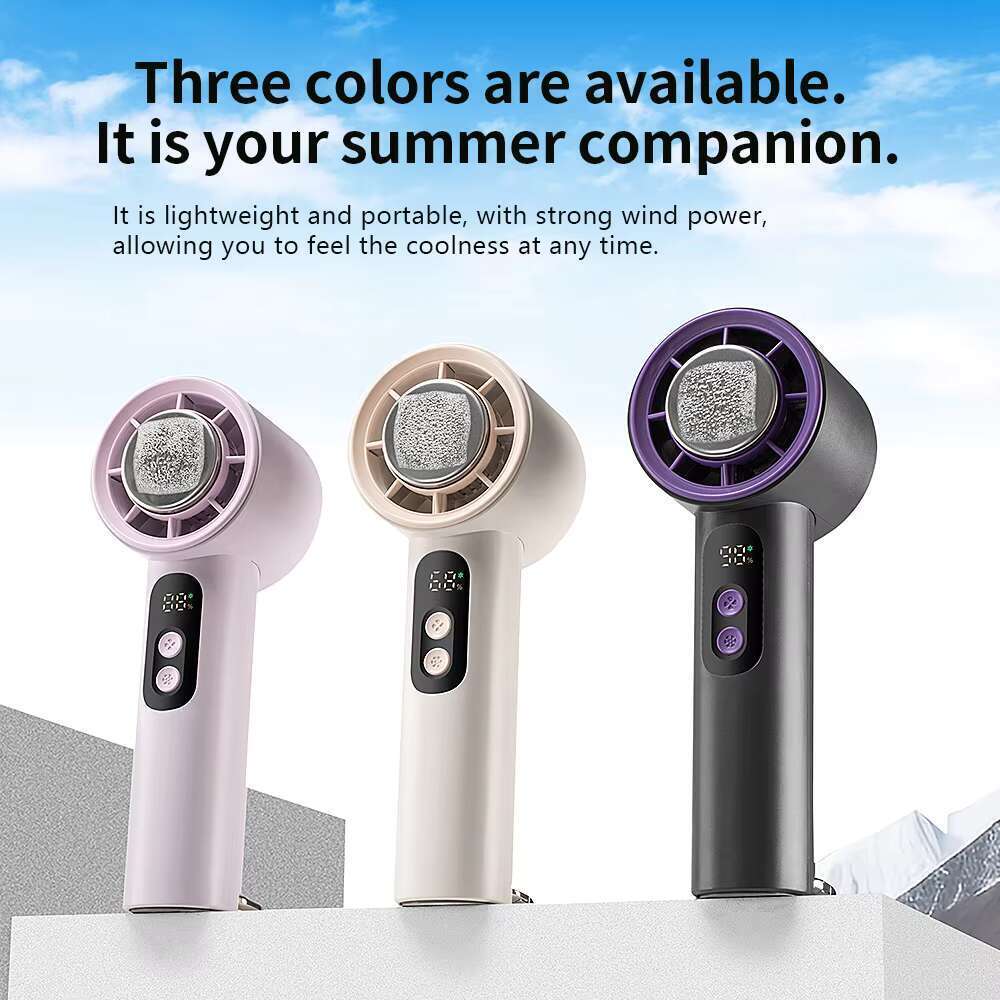 DHgadgets High quality lightweight mini air cooling fan, portable small handheld table stand, three speed ice pack, outdoor home use