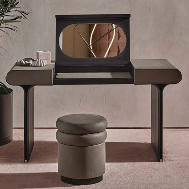 Black Drawers Dressing Table Jewelry Storage High End Dressing Table Mirror Stool Tocador De Maquillaje Nordic Home Furniture