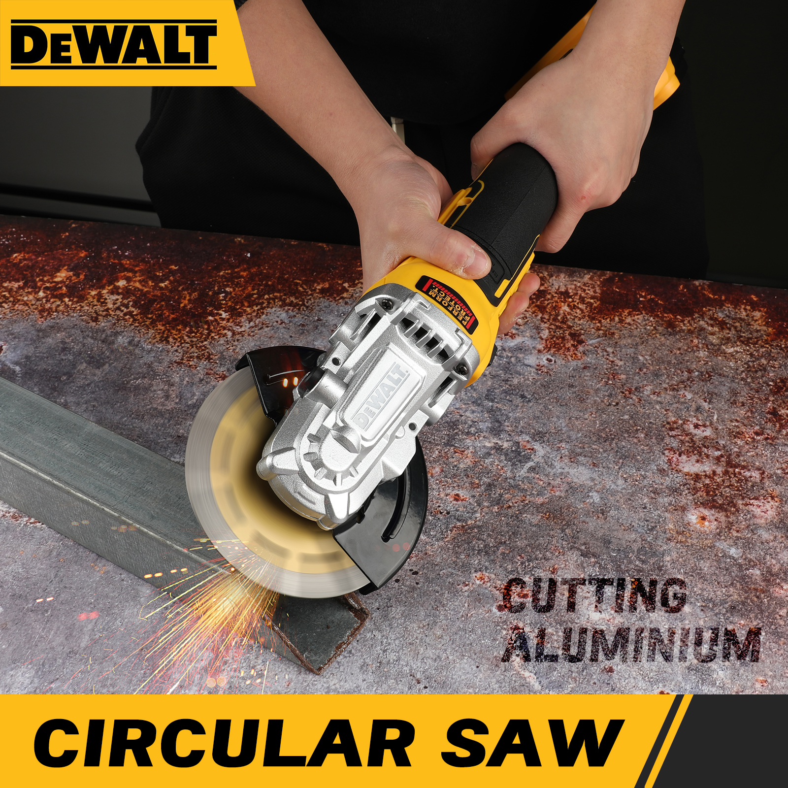 DeWalt DCG405FN Cordless Brushless Angled Grinder with Saw Blade Attachment - 20V MAX
