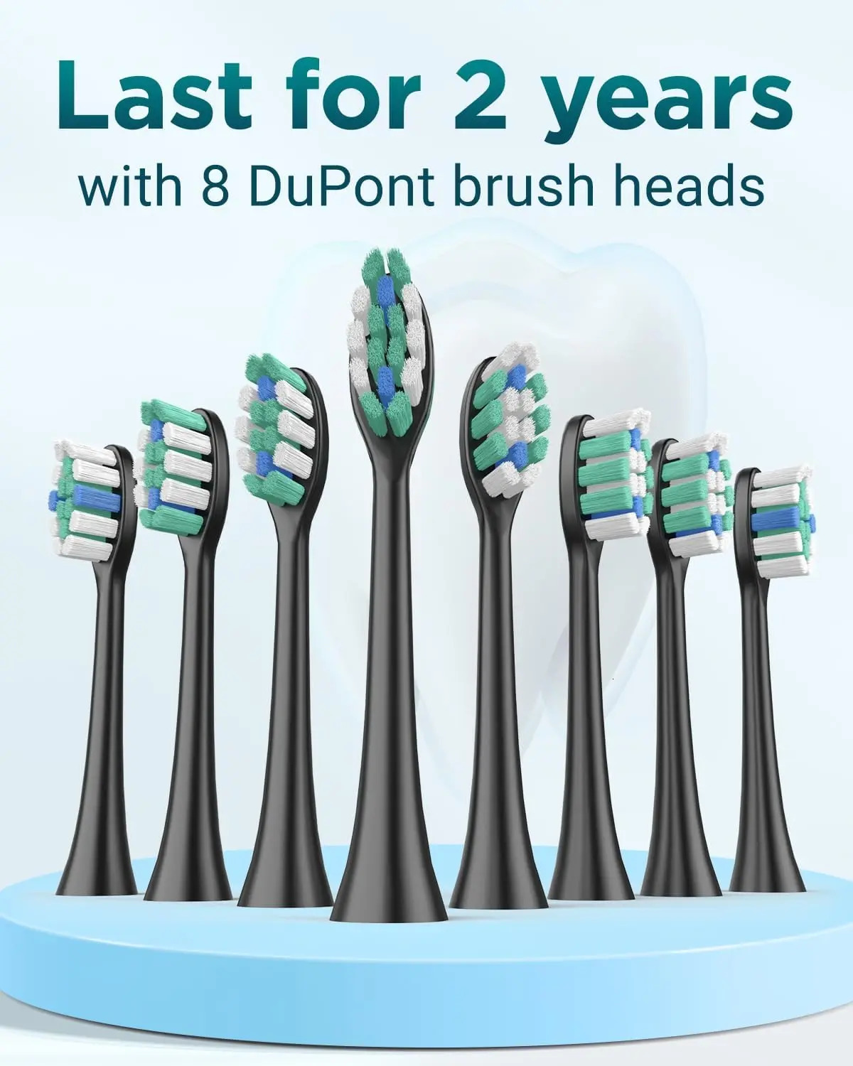 Rtauys S5 Upgraded Sonic Electric Toothbrush for Adults and Kids Ages 12 with 8 Brush Heads IPX7 Travel Case 250519