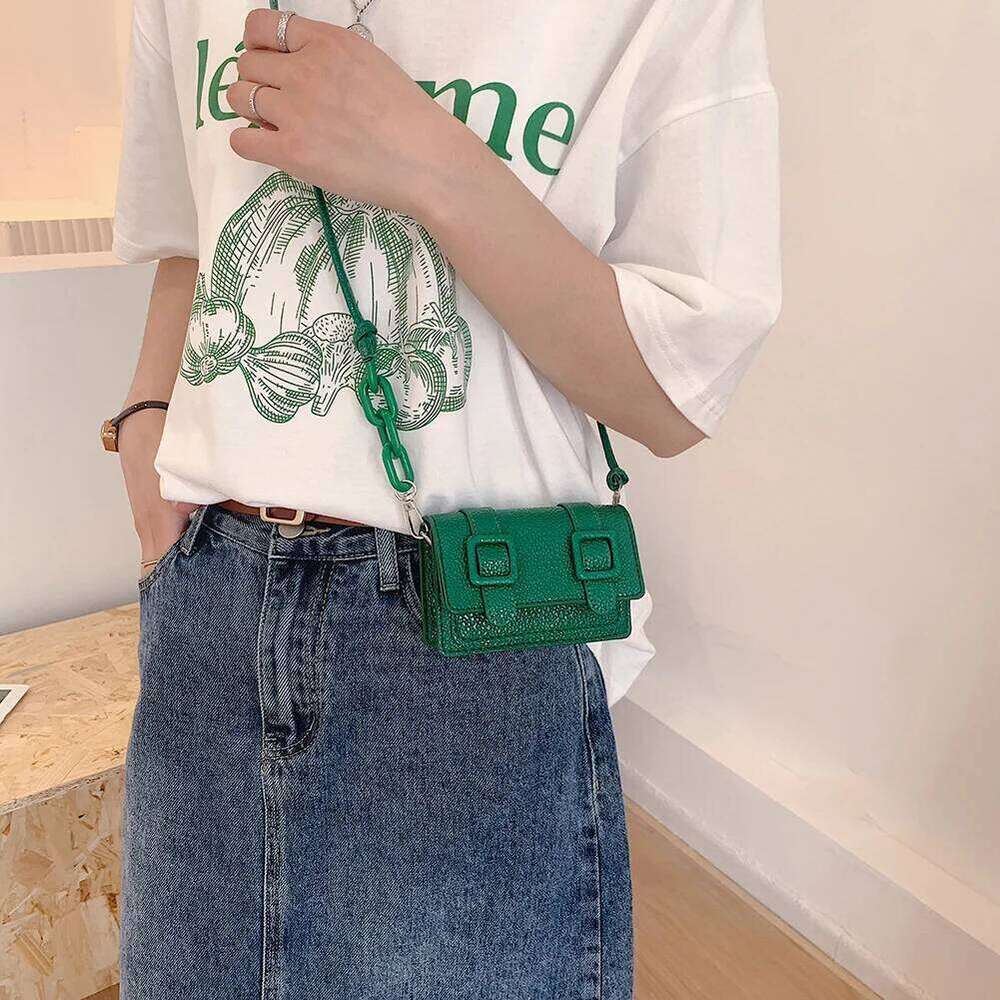 ddmy Mini Small Messenger Bag Women Girl Chain Purse PU Leather Brand Designer Handbags Ladies Retro Belt Buckle Crossbody Bags