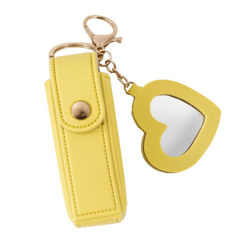 Change Mouth Red Envelope Creative Mirror Keychain Small Pendant PU Leather Car Bag Hanging Accessories