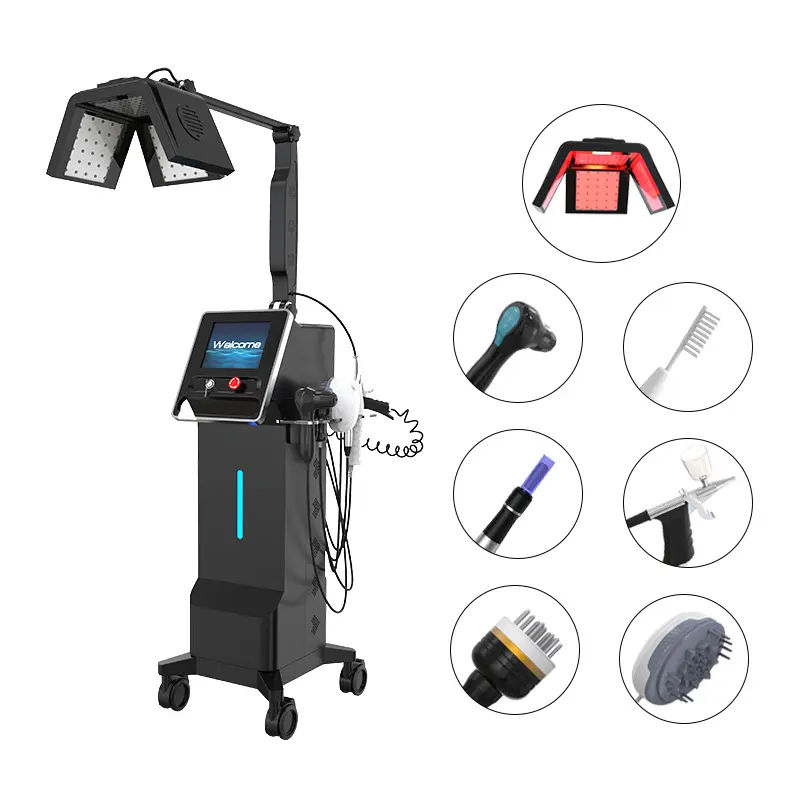 2025 News Products Stationary 7 in 1 Hair Laser Growth Machine Red Light Therapy Laser Hair Regrowth Cap for Hair Loss Treatment Enhances Hair Strengt