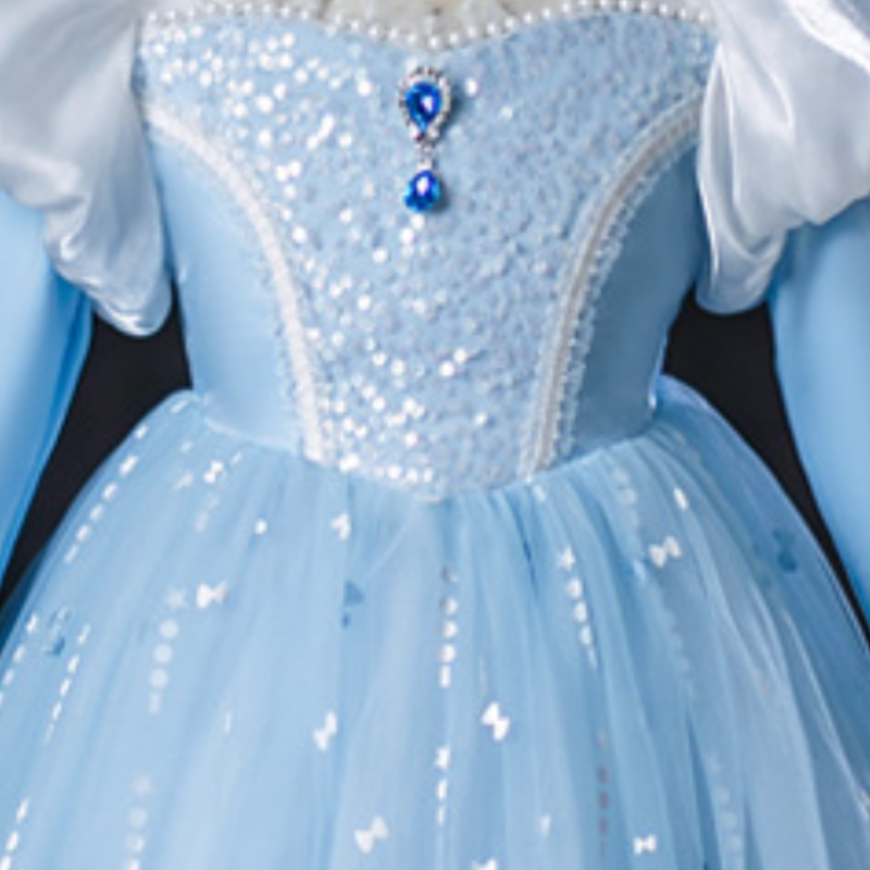 DISNEY infant designer dress Elsa princess dress Little girl's dress designer clothes girl's skirt is comfortable and soft princess dress Ch