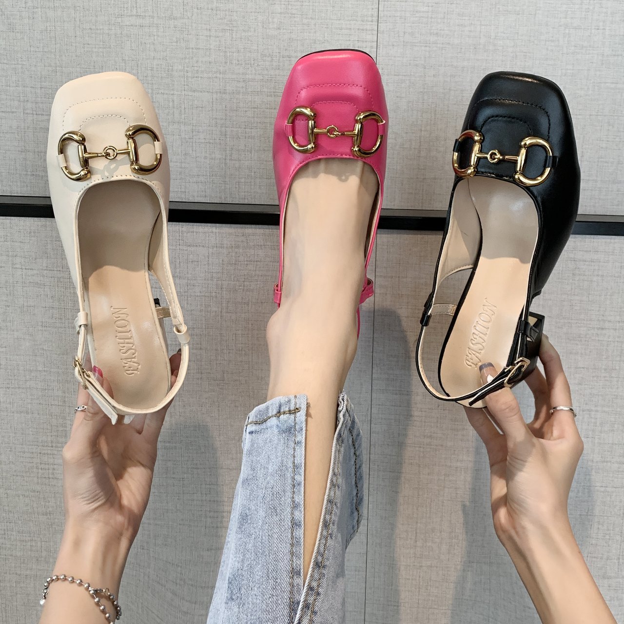 hot free shipping designer Sandals fashionable shoes women's summer Chunky Heel slipper