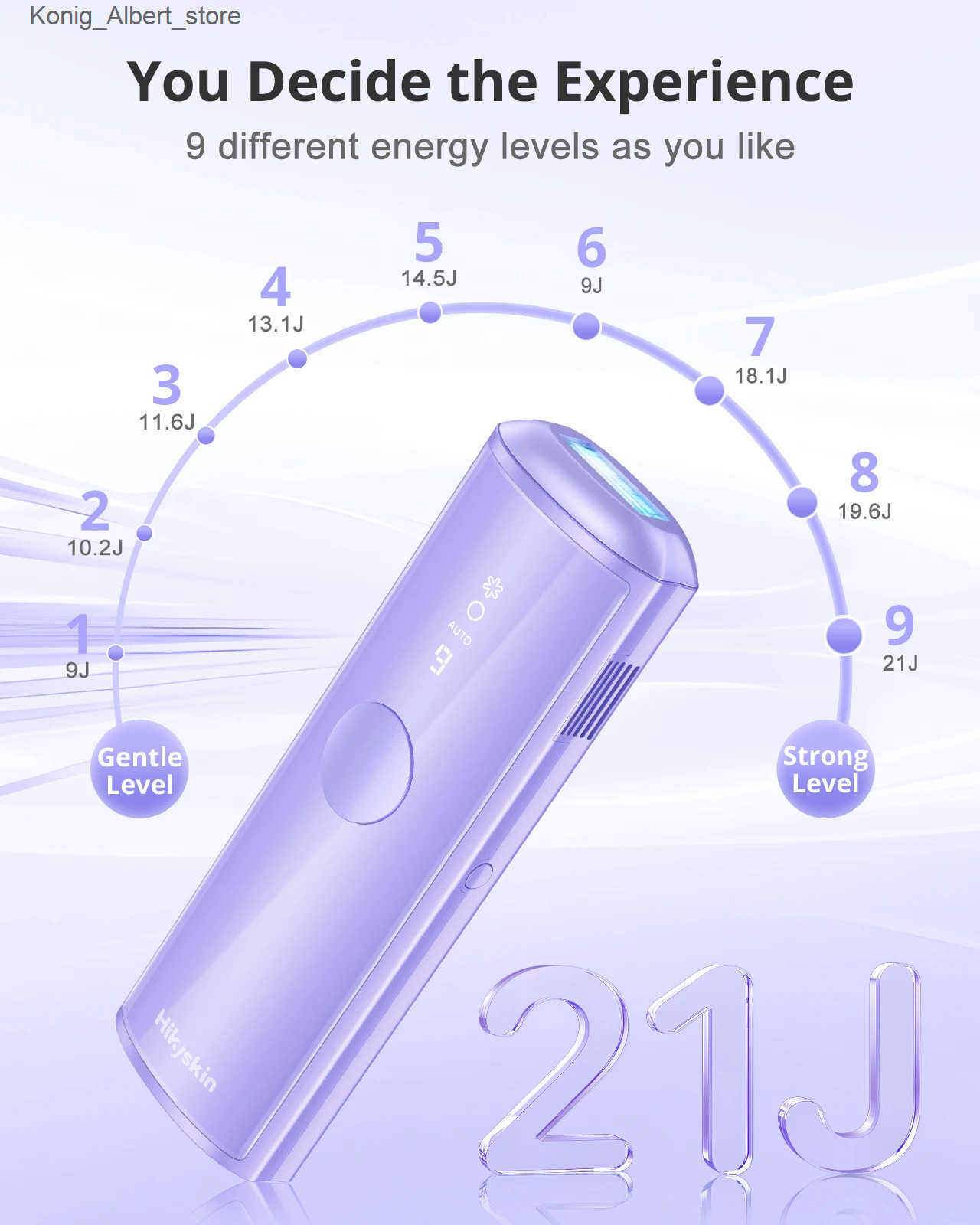 Hikyskin Laser Hair Removal IPL Sapphire Ice-Cooling System9 LevelsPainless Hair Remover Device for Whole Body at home Use z250214QR8