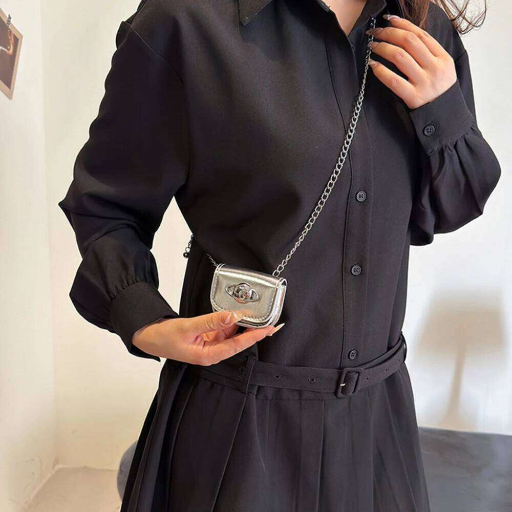 ddmy Mini Messenger Fashion Bag Chain Women's Retro Design Ladies Small Square Accessories Bags Female Cool Girls Clutch Change Purse