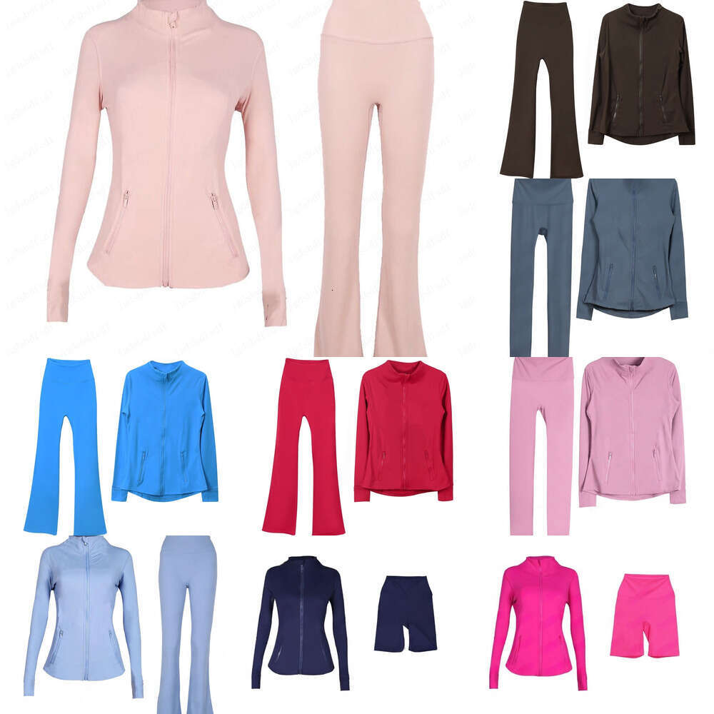 Workout set Women Yoga Sets jackets shorts leggings Push Fiess sets High Waist Sports Jackets Zip Up Coat Elastic Sportswear Outfits Pants Gym Suits T