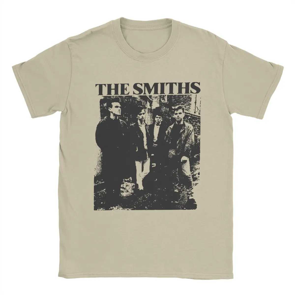 The Smiths Vintage Pencil Drawing Style T-Shirt for Men Music Casual Pure Cotton Tee Shirt O Sleeve T Shirt Printing Clothing M250521