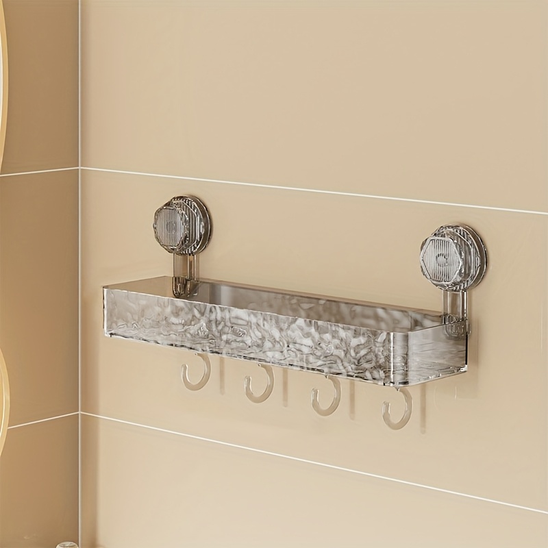 Water ripple suction cup shelf bathroom wall-mounted no-hole bathroom sink sink supplies storage shelf