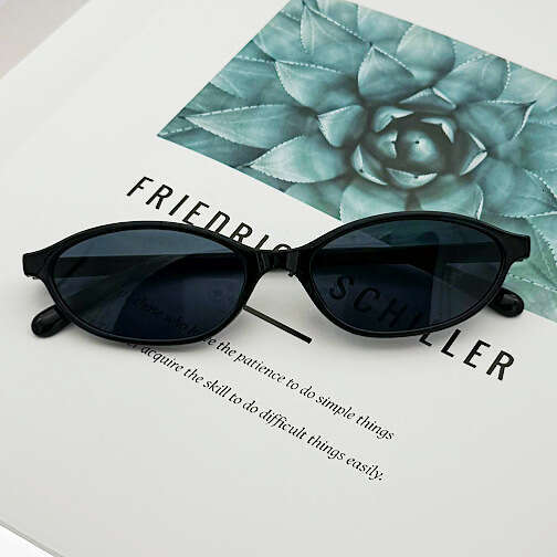 2025 Elliptical Minimalist Sunglasses Unisex Small Frame UV 400 Glasses for Oval Heart Faces Air Light Fashion Eye wear