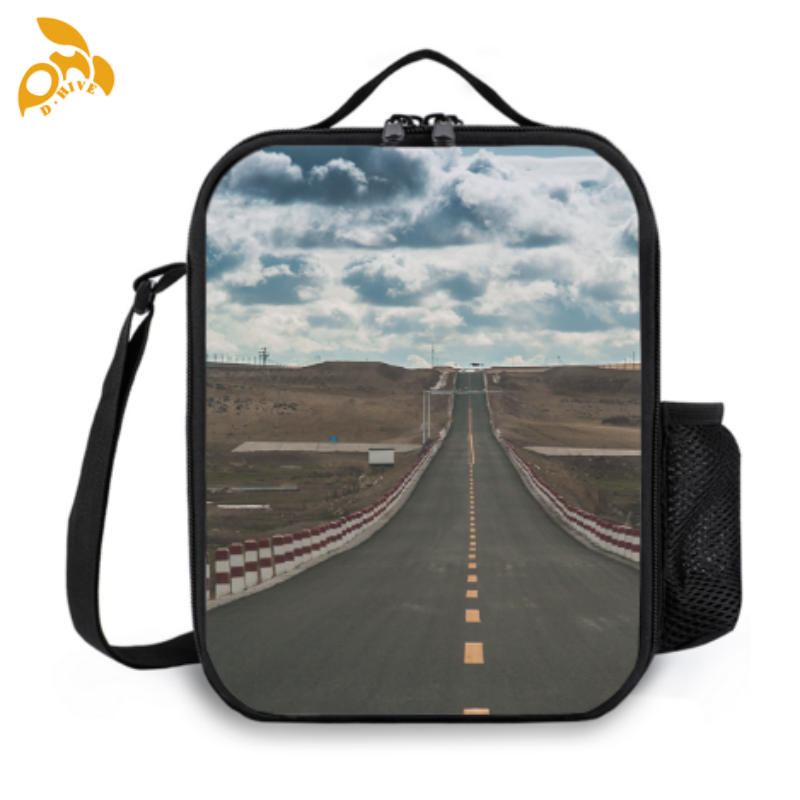 Free delivery. designers customize round, beige and black semi-long, lightweight, simple and square portable insulated meal bags