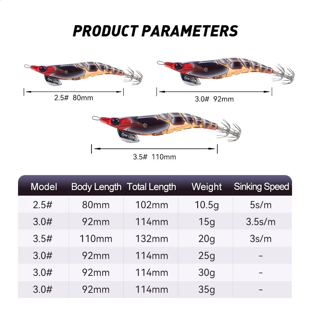Kingdom Egi Squid Bait Artificial Jigging Lures Slow Sinking Squid Hooks Sea Fishing Octopus Cuttlefish Luminous Tackle Lure 250521 - view 3