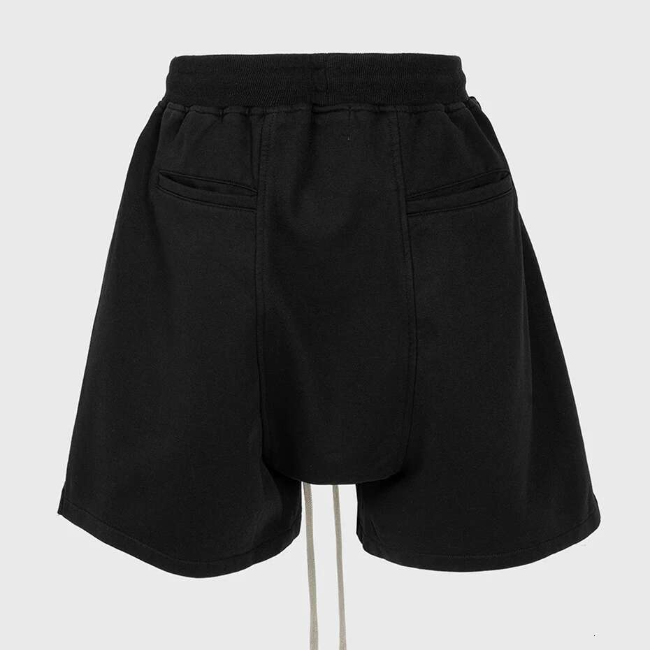 2024 Summer Men Hip Hop Shorts Double Zipper Streetwear Fashion Black Short Pants