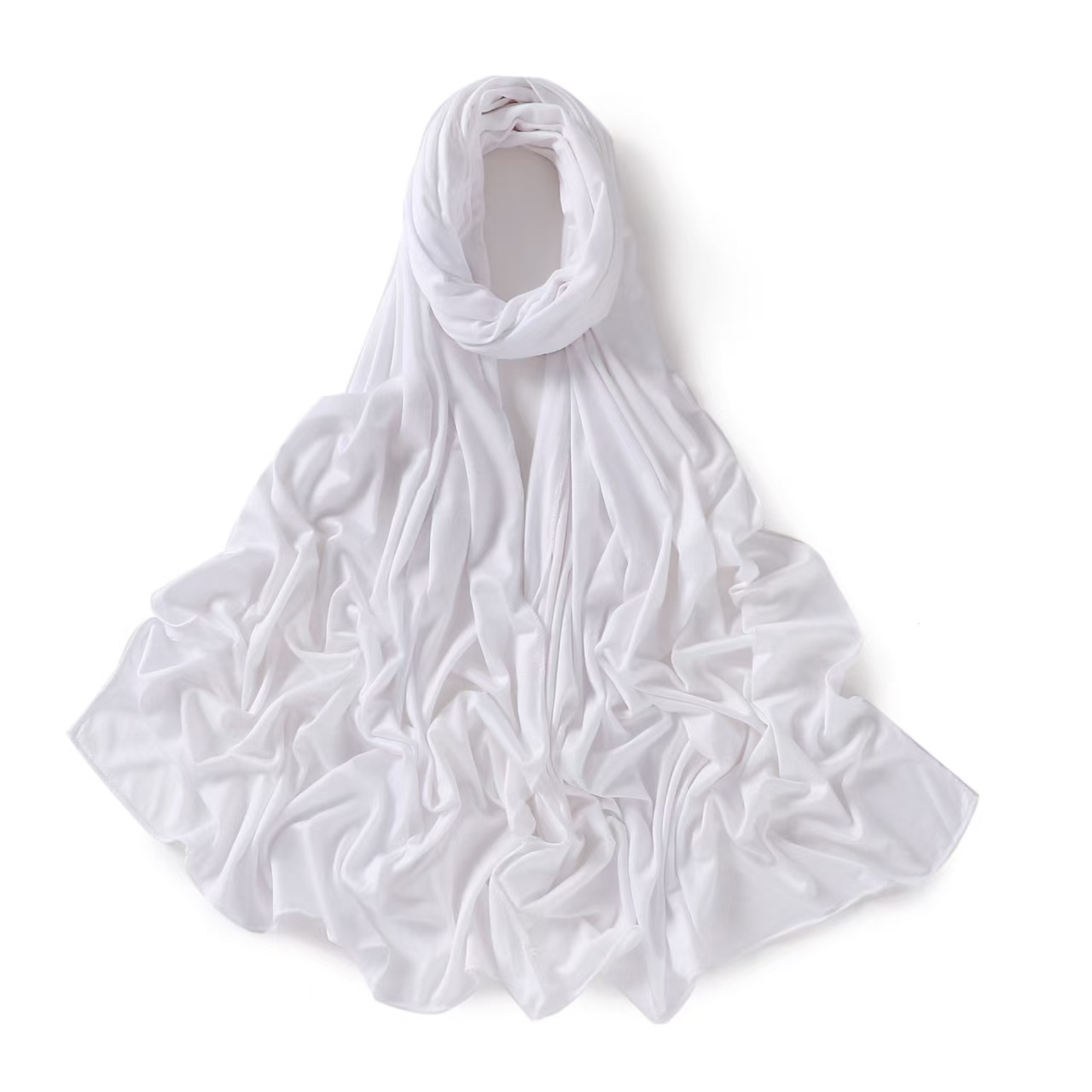 T767 solid color modal long scarf monochrome jersey veil mercerized cotton scarf headscarf