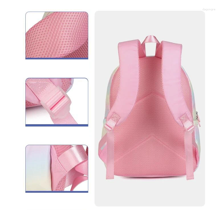 School Bags Backpack For Girls Bookbag Set 3pcs Backpacks Schoolbag Kids Teen Women Casual Travel Daypacks Elementary Bag