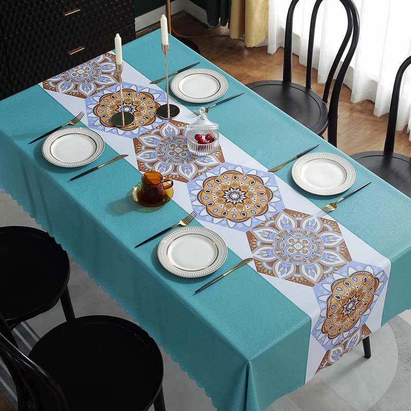 T0474 Waterproof Oil-Resistant Washable Tablecloth for Coffee Tables