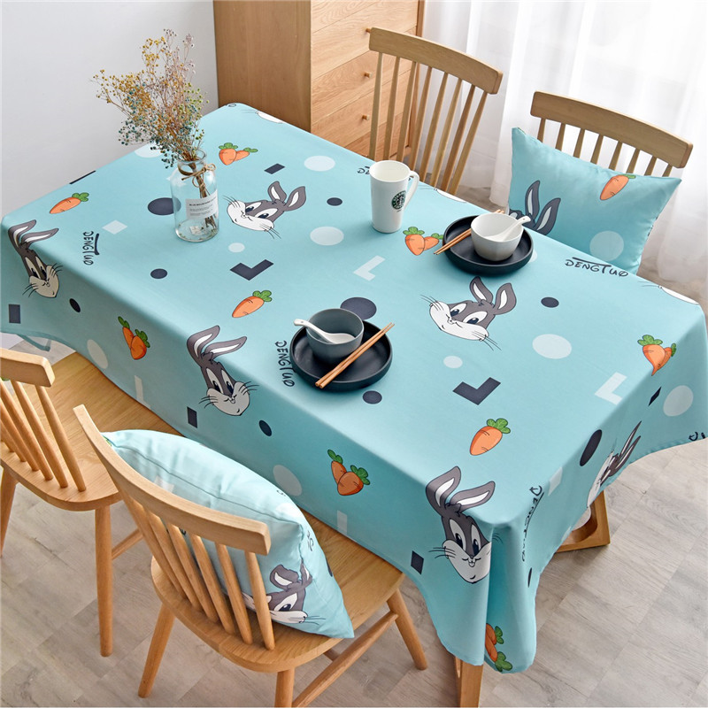 A711 tablecloth Nordic ins style oil-proof and waterproof tablecloth washable rectangular small fresh coffee table round table tablecloth