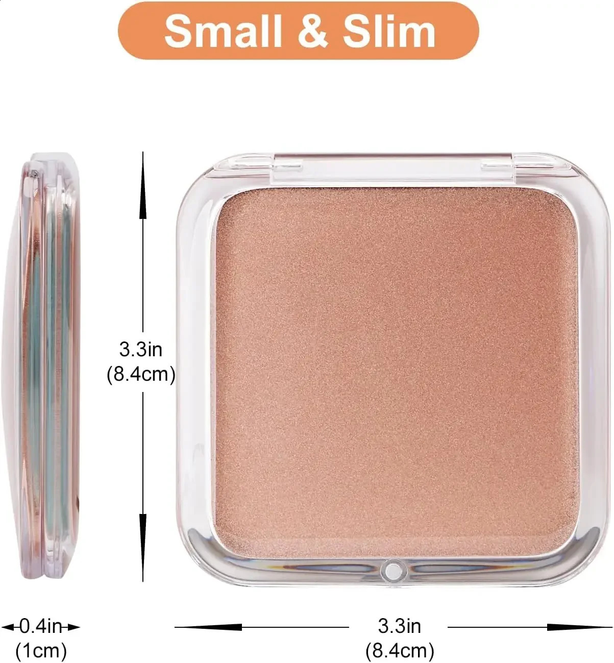 Compact 15X Magnifying Makeup Mirror for Travel Small Pocket Mirror-Handheld Foldable Portable 2-Sided Mirror for Purses Square 250513